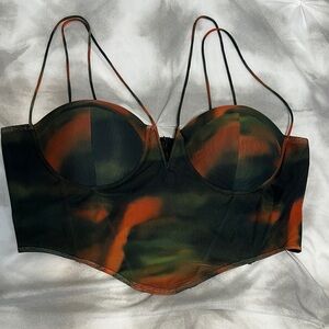 Fashion Nova Camouflage Print Women's Bustier. Size XL